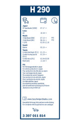 Limpiaparabrisas BOSCH 3 397 011 814 300mm