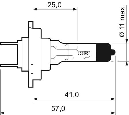 Bombilla, luces diurnas VALEO 032009 12V 55W