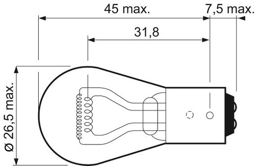Bombilla, luces diurnas VALEO 032207 12V 21/5W