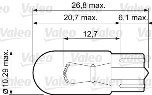 Lámpara, luz intermitente VALEO 032213 12V 5W