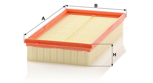 Filtro de aire MANN-FILTER C 2774/3 KIT 267mm 148mm