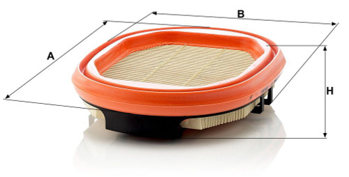 Filtro de aire complementario MANN-FILTER CF 2530 248mm 183mm