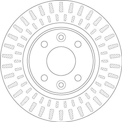 Disco de freno TRW DF6534 258mm 61mm
