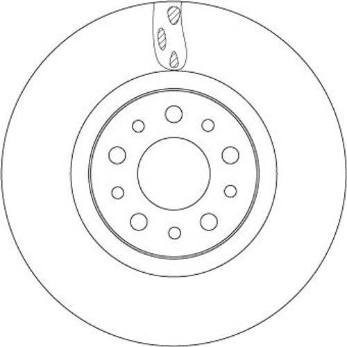 Disco de freno TRW DF6933 281mm 59mm