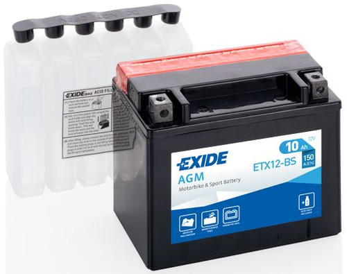Batería de arranque TUDOR ETX12-BS 12V 10Ah