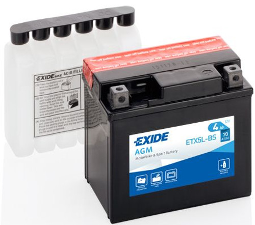 Batería de arranque TUDOR ETX5L-BS 12V 4Ah