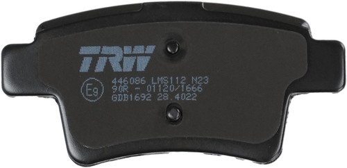 Juego de pastillas de freno TRW GDB1692 102,3mm 48,4mm