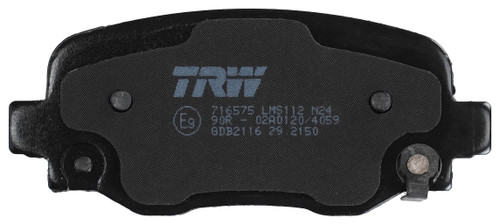 Juego de pastillas de freno TRW GDB2116 115,6mm 49,6mm
