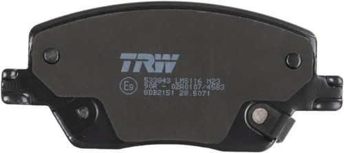 Juego de pastillas de freno TRW GDB2151 132,9mm 56,5mm