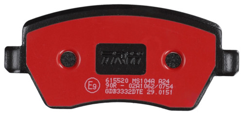 Juego de pastillas de freno TRW GDB3332DTE 116,4mm 52,5mm