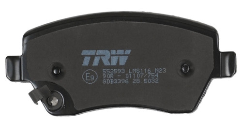 Juego de pastillas de freno TRW GDB3396 116,4mm 52,5mm