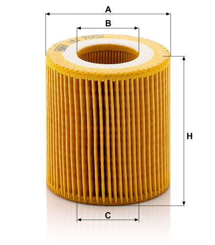 Filtro de aceite MANN-FILTER HU 7002 z 69mm 31mm