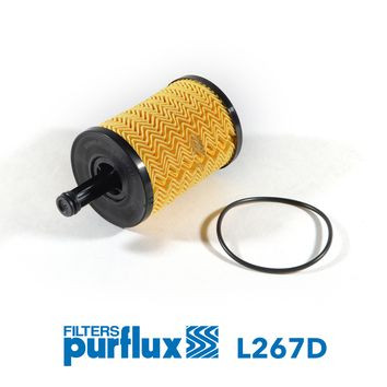 Filtro Purflux L267D inclinado junto a junta