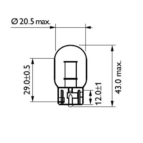 Lámpara PHILIPS 12065CP 12V 21W