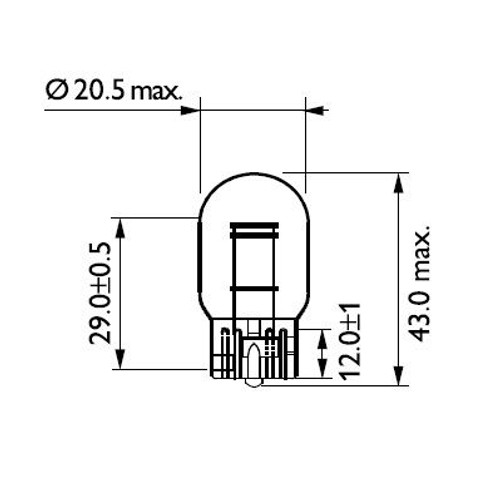 Lámpara PHILIPS 12066CP 12V 21/5W