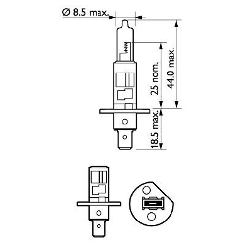 Lámpara PHILIPS 12258XVPS2 12V 55W