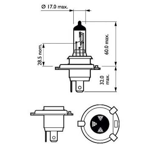Lámpara PHILIPS 12342VPB1 12V 60/55W