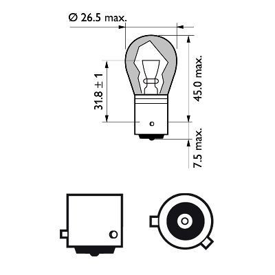 Lámpara PHILIPS 12496NACP 12V 21W