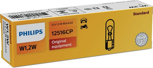 Lámpara, iluminación de guantera PHILIPS 12516CP 12V 1,2W