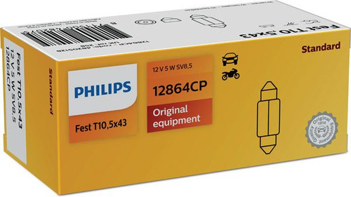 Lámpara, iluminación de guantera PHILIPS 12864CP 12V 5W