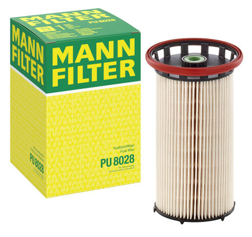 Filtro MANN-FILTER PU 8028 junto a su embalaje