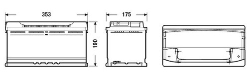 Batería de arranque TUDOR TA1000 12V 100Ah