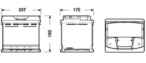 Batería de arranque TUDOR TA530 12V 53Ah