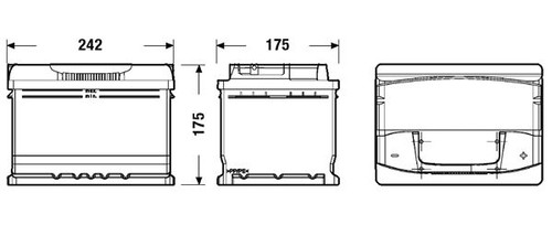 Batería de arranque TUDOR TA612 12V 61Ah