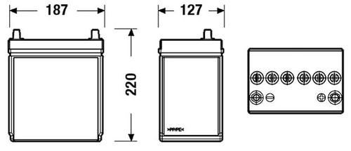 Batería de arranque TUDOR TB356 12V 35Ah