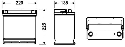 Batería de arranque TUDOR TB450 12V 45Ah