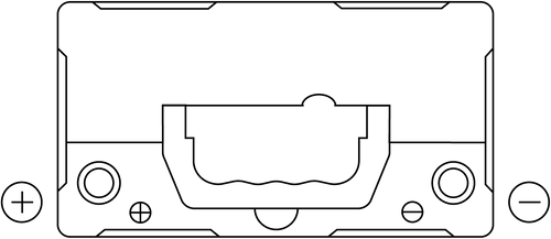Esquema frontal y base de fijación