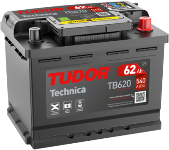 Batería Tudor Technica TB620 en perspectiva