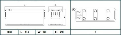 Batería de arranque TUDOR TG1355 12V 135Ah