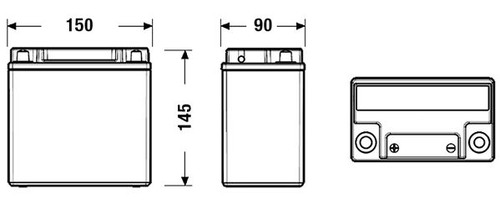 Batería de arranque TUDOR TK151 12V 15Ah
