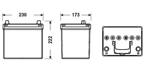 Batería de arranque TUDOR TL604 12V 60Ah
