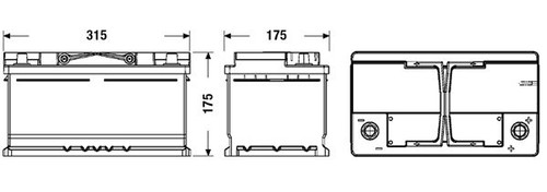 Batería de arranque TUDOR TL752 12V 75Ah