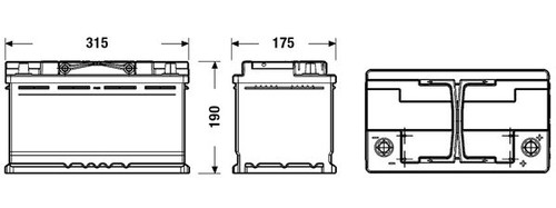 Batería de arranque TUDOR TL800 12V 80Ah