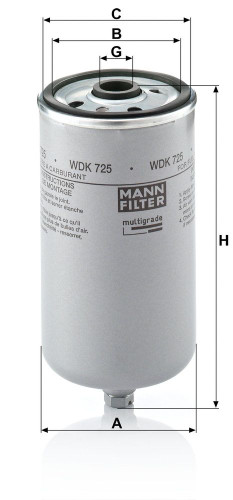 Filtro combustible MANN-FILTER WDK 725 156mm 76mm