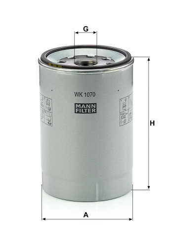 Filtro combustible MANN-FILTER WK 1070 x 158mm 108mm
