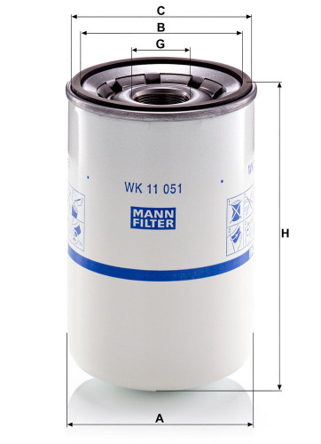 Filtro combustible MANN-FILTER WK 11 051 169mm 108mm