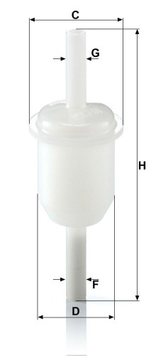 Filtro combustible MANN-FILTER WK 31/4 (10) 104mm 37mm
