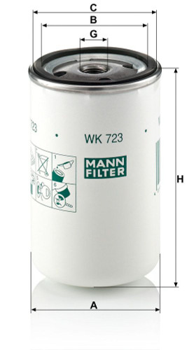 Filtro combustible MANN-FILTER WK 723 124mm 76mm