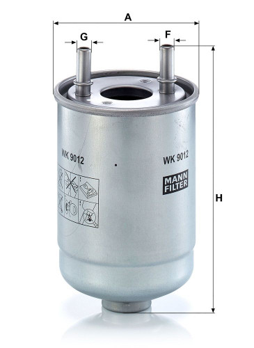 Filtro combustible MANN-FILTER WK 9012 x 177mm 98mm