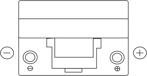 Esquema de dimensiones de la batería TB954
