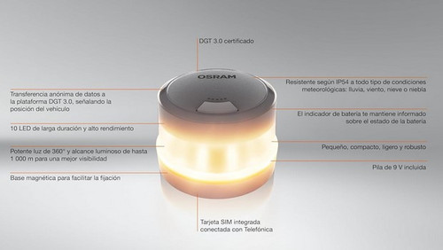 Características técnicas de la baliza OSRAM LEDSL105