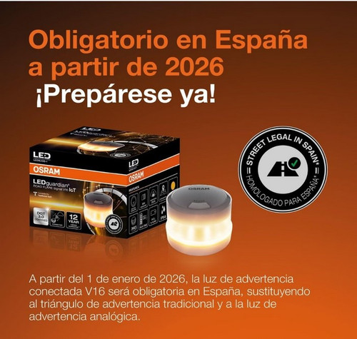 Baliza OSRAM V16 homologada para España en 2026