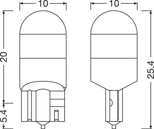 Lámpara, luz para lectura ams-OSRAM 2825DWNB-2HB 12V 1W