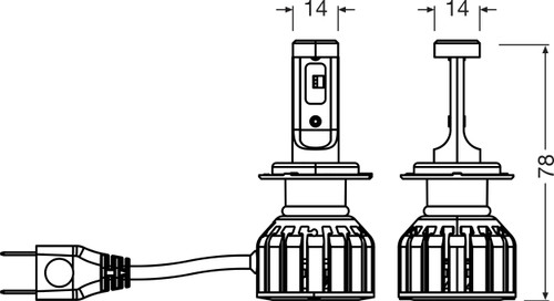 Lámpara, faro de carretera ams-OSRAM 64210DWNBST-2HB 12V 16W
