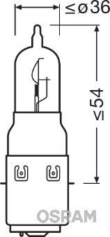 Lámpara, faro de carretera ams-OSRAM 64327 12V 35/35W