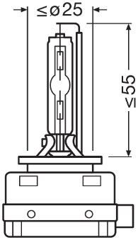 Lámpara, faro de carretera ams-OSRAM 66340 42V 35W